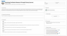 Examining The Boston Massacre Through Primary Sources Lesson Plan Examining The Boston Massacre Through Primary Sources Lesson Plan