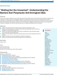 “Walling Out the Unwanted”: Understanding the Barriers that Perpetuate Anti-Immigrant Bias Lesson Plan “Walling Out the Unwanted”: Understanding the Barriers that Perpetuate Anti-Immigrant Bias Lesson Plan