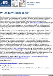 What Is Weight Bias? Lesson Plan What Is Weight Bias? Lesson Plan