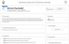 Who Are They Really?: Characterization In The Outsiders Lesson Plan Who Are They Really?: Characterization In The Outsiders Lesson Plan