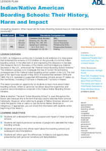 Indian/Native American Boarding Schools: Their History, Harm and Impact Lesson Plan Indian/Native American Boarding Schools: Their History, Harm and Impact Lesson Plan