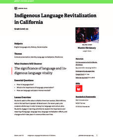 Indigenous Language Revitalization in California Lesson Plan Indigenous Language Revitalization in California Lesson Plan