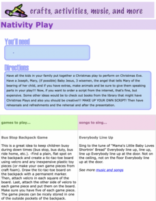 Nativity Play Activity Nativity Play Activity