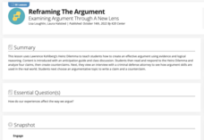 Reframing the Argument: Examining Argument through a New Lens Lesson Plan Reframing the Argument: Examining Argument through a New Lens Lesson Plan