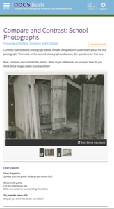 Compare and Contrast: School Photographs Interactive Compare and Contrast: School Photographs Interactive
