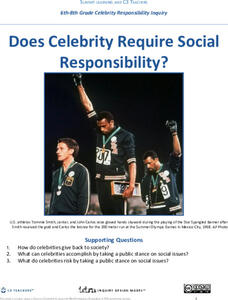 Celebrity Social Responsibility: Does Celebrity Require Social Responsibility? Unit Plan Celebrity Social Responsibility: Does Celebrity Require Social Responsibility? Unit Plan