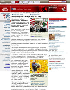 Bbc News: Us Immigrants Stage Boycott Day Article Bbc News: Us Immigrants Stage Boycott Day Article