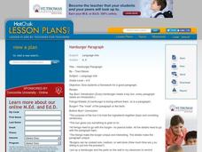 Hamburger Paragraph Lesson Plan Hamburger Paragraph Lesson Plan