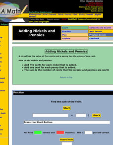 Aaa Math: Adding Nickels and Pennies Unit Plan Aaa Math: Adding Nickels and Pennies Unit Plan