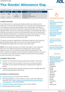 The Gender Allowance Gap Lesson Plan The Gender Allowance Gap Lesson Plan