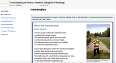 Close Reading of Poetry: Practice 3 (English II Reading) Interactive Close Reading of Poetry: Practice 3 (English II Reading) Interactive