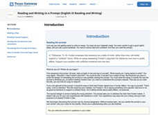 Reading and Writing to a Prompt (English III Reading and Writing) Interactive Reading and Writing to a Prompt (English III Reading and Writing) Interactive