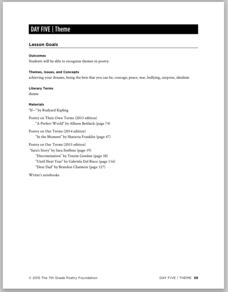 Theme Lesson Plan Theme Lesson Plan