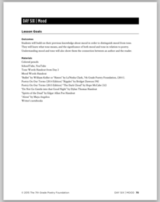 Mood Lesson Plan Mood Lesson Plan