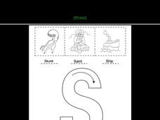 Letter Ss Words and Pictures Worksheet Letter Ss Words and Pictures Worksheet