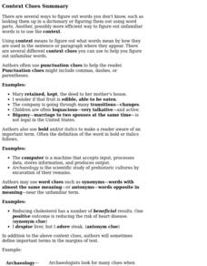 Pearson Education: Longman Vocabulary Website: Using Context Clues: Word Clues Unit Plan Pearson Education: Longman Vocabulary Website: Using Context Clues: Word Clues Unit Plan