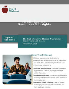 Middle East Policy Council: Teach Mideast Website Middle East Policy Council: Teach Mideast Website