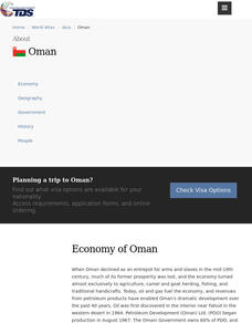 Tds: Oman: Geography Handout Tds: Oman: Geography Handout