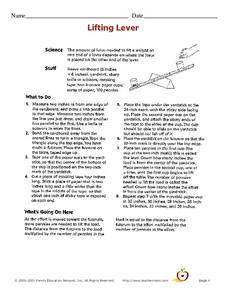 Lifting Lever Worksheet Lifting Lever Worksheet