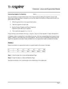 Linear and Exponential Models Lesson Plan Linear and Exponential Models Lesson Plan