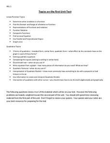 Linear Functions Worksheet Linear Functions Worksheet