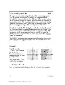 Linear Inequalities Worksheet Linear Inequalities Worksheet
