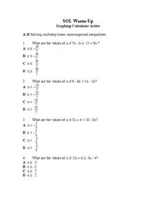 Linear Inequality Worksheet Linear Inequality Worksheet