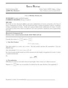 Linear Systems Worksheet Linear Systems Worksheet