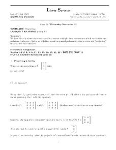 Linear Systems:  Projections Worksheet Linear Systems:  Projections Worksheet