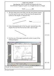 Lines and Angles Worksheet Lines and Angles Worksheet