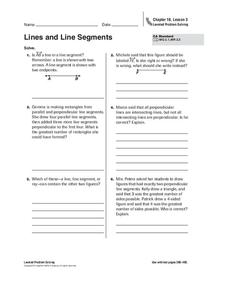 Lines and Line Segments Worksheet Lines and Line Segments Worksheet