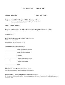 Lines of Symmetry Lesson Plan Lines of Symmetry Lesson Plan