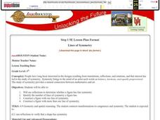 Lines of Symmetry Lesson Plan Lines of Symmetry Lesson Plan