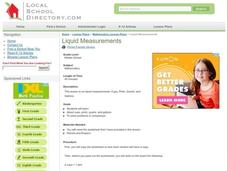 Liquid Measurements Lesson Plan Liquid Measurements Lesson Plan