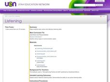 Listening Lesson Plan Listening Lesson Plan
