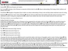 Literary Response and Analysis Lesson Plan Literary Response and Analysis Lesson Plan