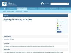 Literary Terms Lesson Plan Literary Terms Lesson Plan