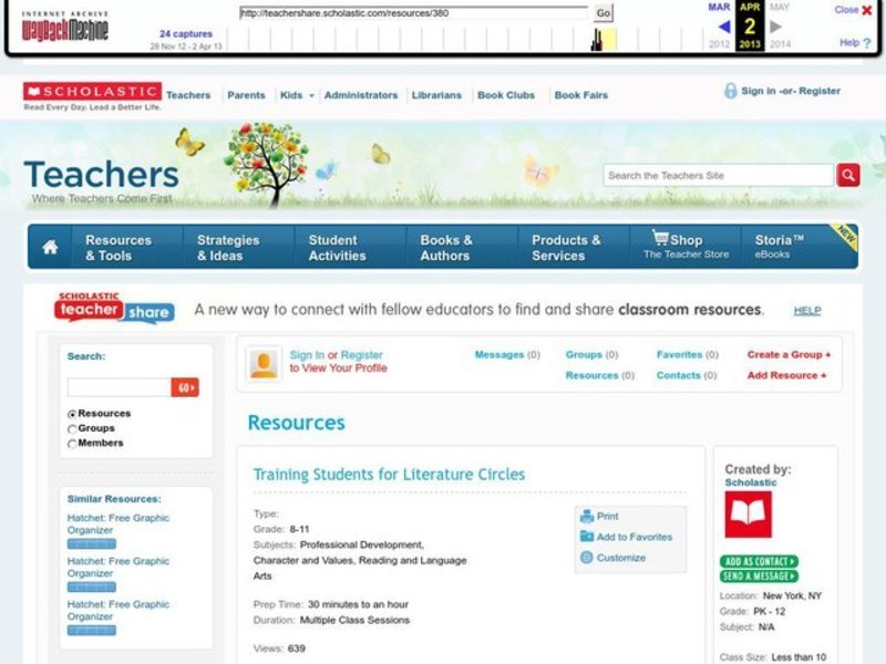 Literature Circles Lesson Plan Literature Circles Lesson Plan