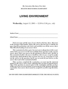 Living Environment Lesson Plan Living Environment Lesson Plan