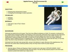 Living in Space Lesson Plan Living in Space Lesson Plan