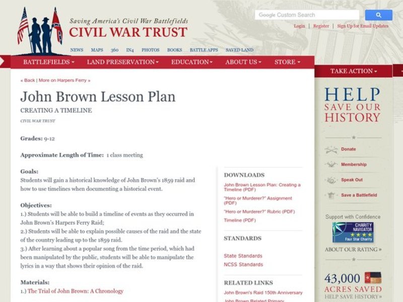 John Brown Lesson Plan Lesson Plan John Brown Lesson Plan Lesson Plan