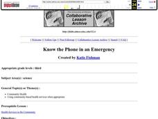 Know the Phone in an Emergency Lesson Plan Know the Phone in an Emergency Lesson Plan