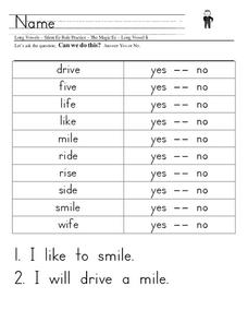 Long Vowels – Silent Ee Rule Practice – The Magic Ee – Long Vowel Ii Worksheet Long Vowels – Silent Ee Rule Practice – The Magic Ee – Long Vowel Ii Worksheet