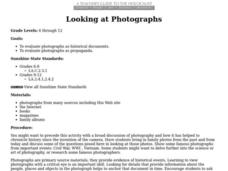 Looking at Photographs Lesson Plan Looking at Photographs Lesson Plan