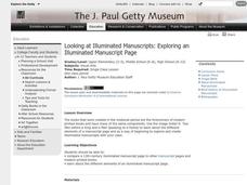 Looking At Illuminated Manuscripts: Exploring an Illuminated Manuscript Page Lesson Plan Looking At Illuminated Manuscripts: Exploring an Illuminated Manuscript Page Lesson Plan