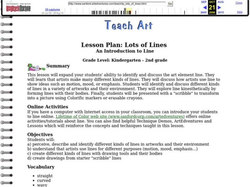 Lots of Lines Lesson Plan Lots of Lines Lesson Plan