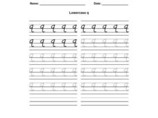 Lowercase q Worksheet Lowercase q Worksheet