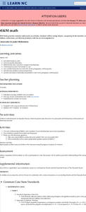 M & M Math Lesson Plan M & M Math Lesson Plan