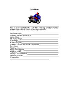 Machines Worksheet Machines Worksheet