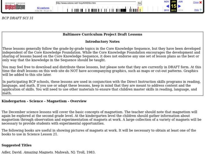 MAGNETISM Lesson Plan MAGNETISM Lesson Plan